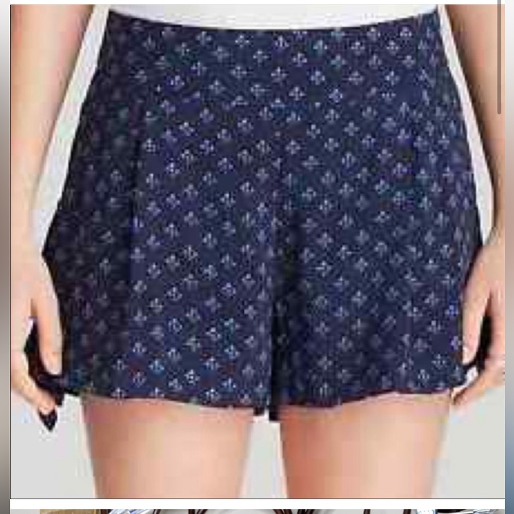 Free People Navy Boho Bella Pull On Shorts w/Side Ties